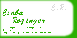 csaba rozinger business card